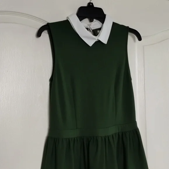 Lili Wang for Lilies Closet Womens Dress 10 Anthro Green Sleeveless Pin Tuck - Picture 2 of 11